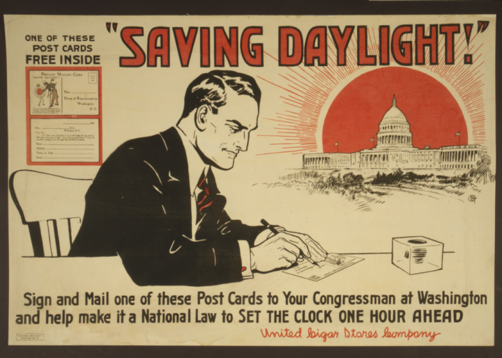 WWI-era Daylight Saving Postcard