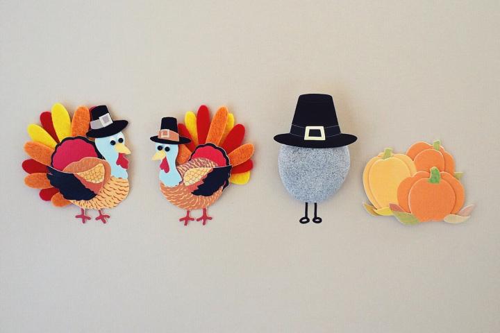 thanksgiving turkey and pumpkin and pilgrim childrens craft