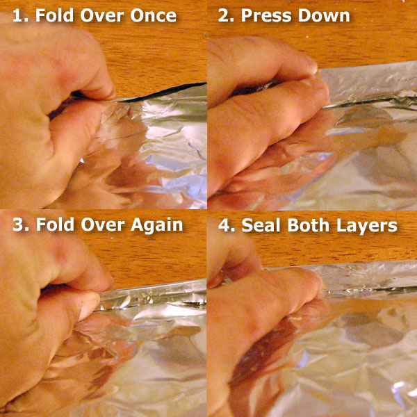 How to seal a hobo pack for the grill.