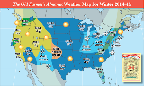 us weather forecast map 2014 2015 Winter Weather Forecast Map U S Old Farmer S Almanac us weather forecast map