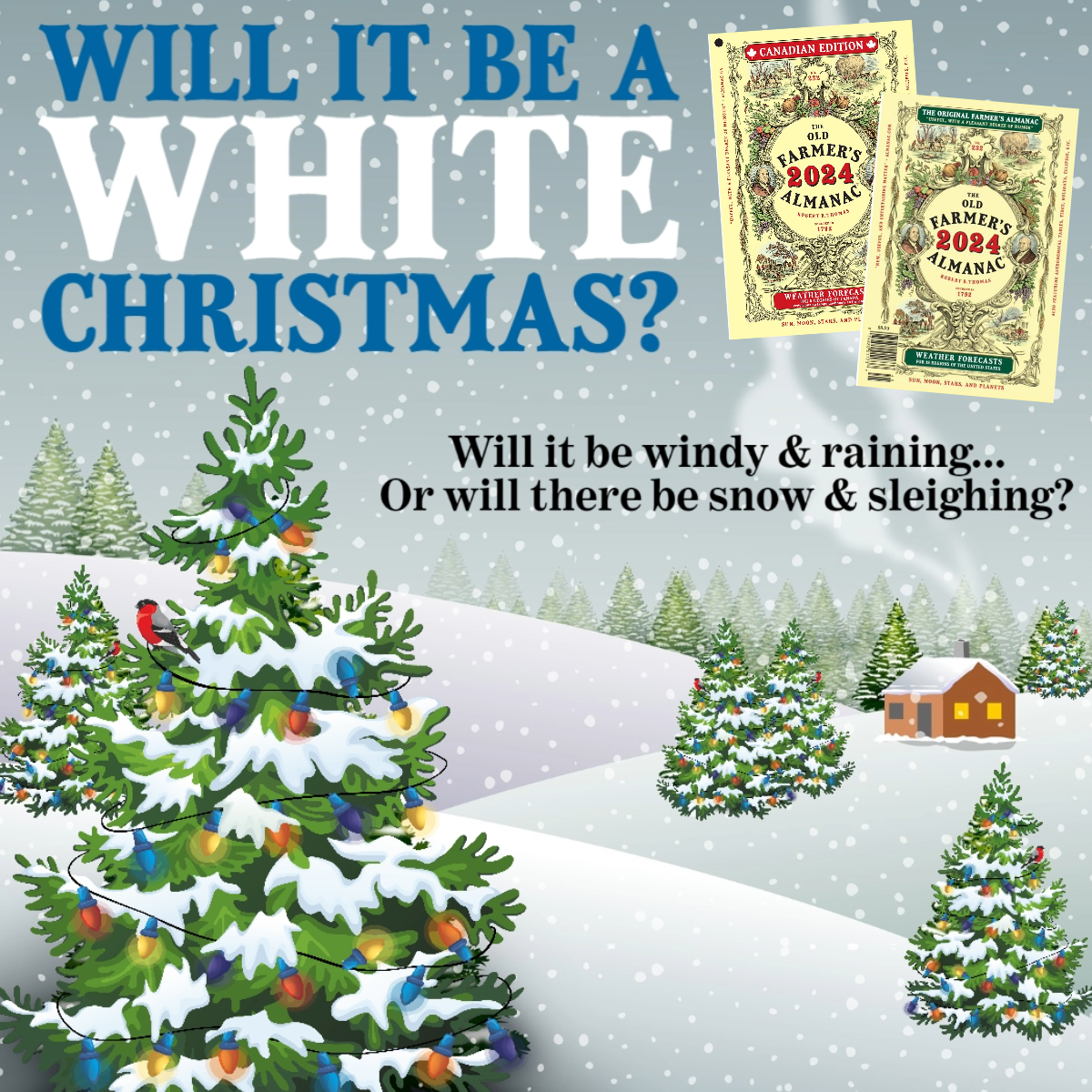 will it be a white christmas, will it be windy and raining or snow and sleighing
