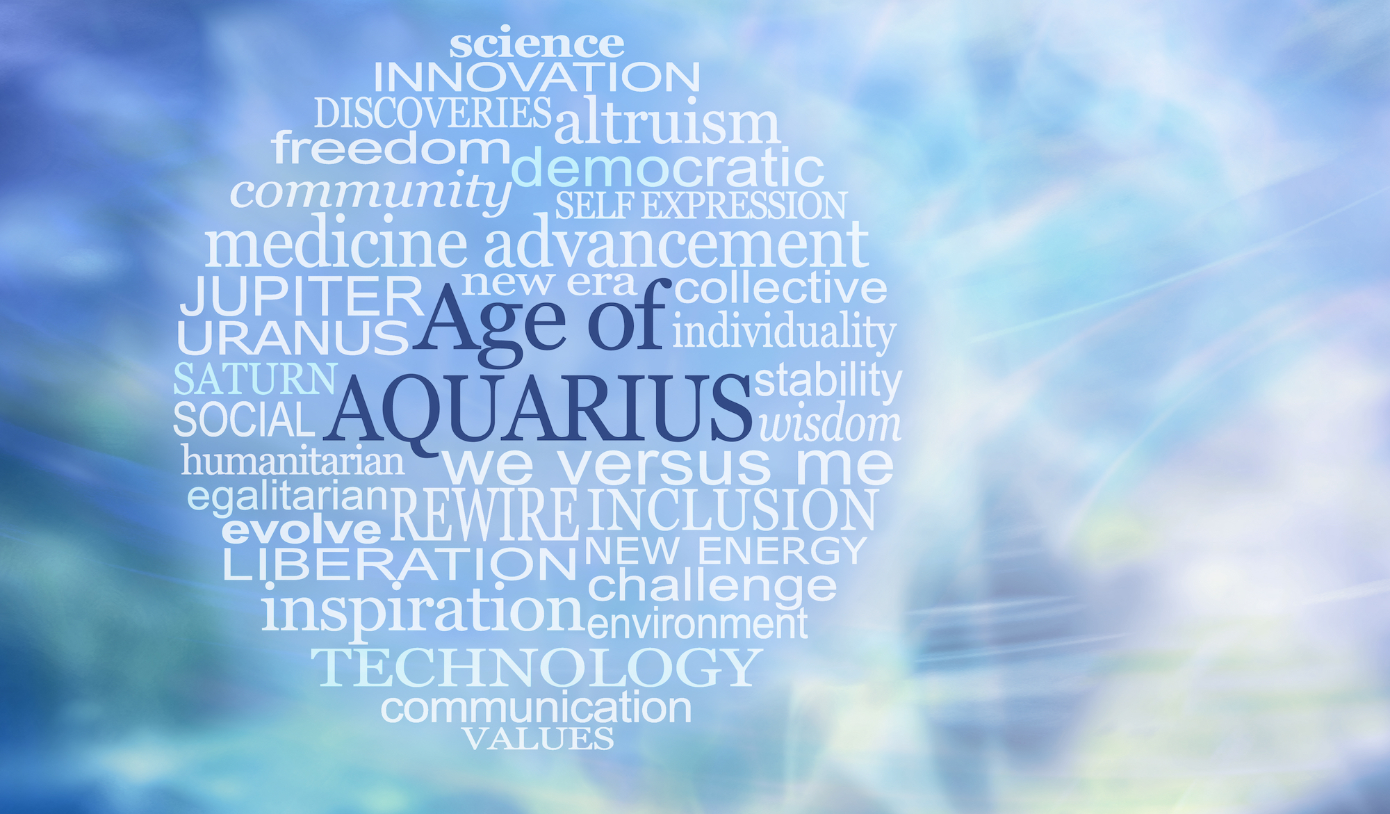 the age of aquarius word clouds