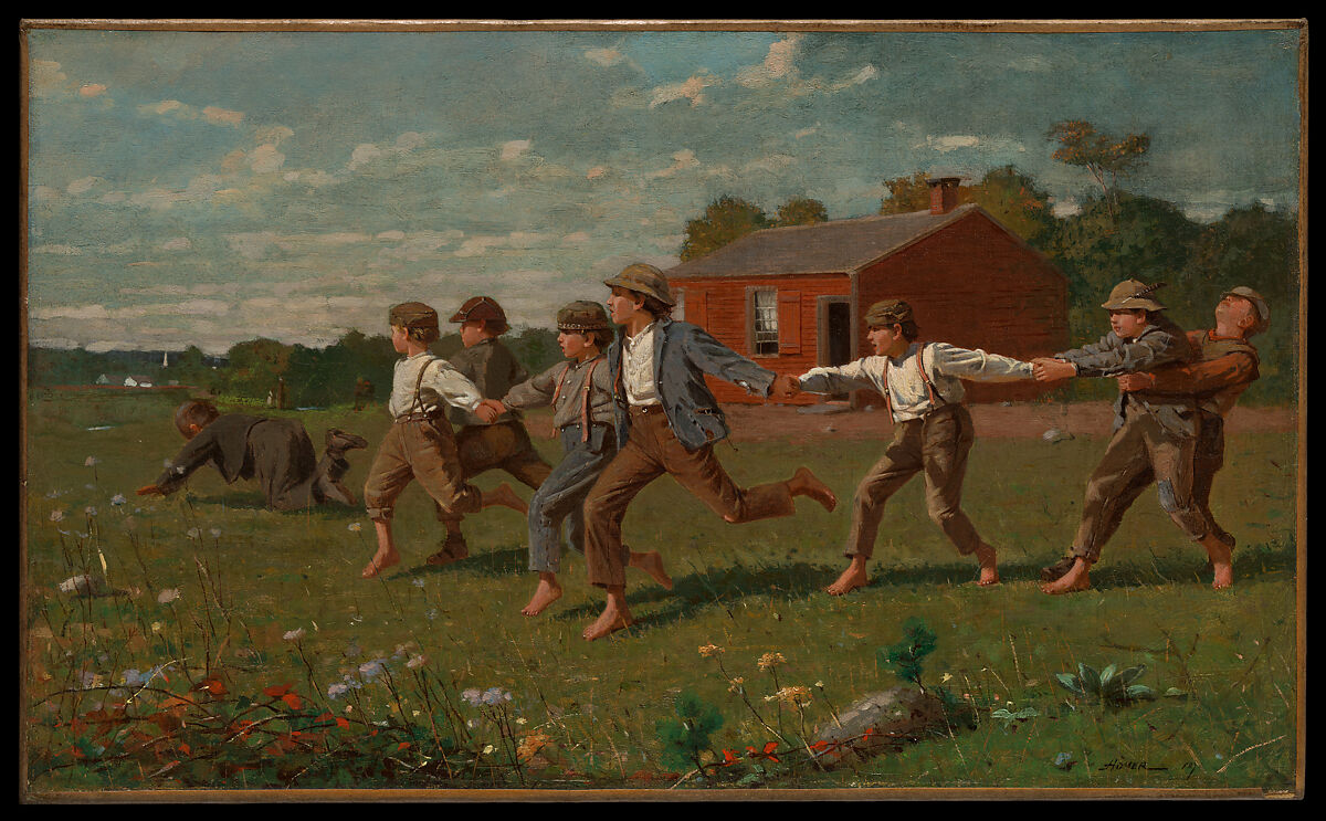 "Snap the Whip" painting by  Winslow Homer, 1872.