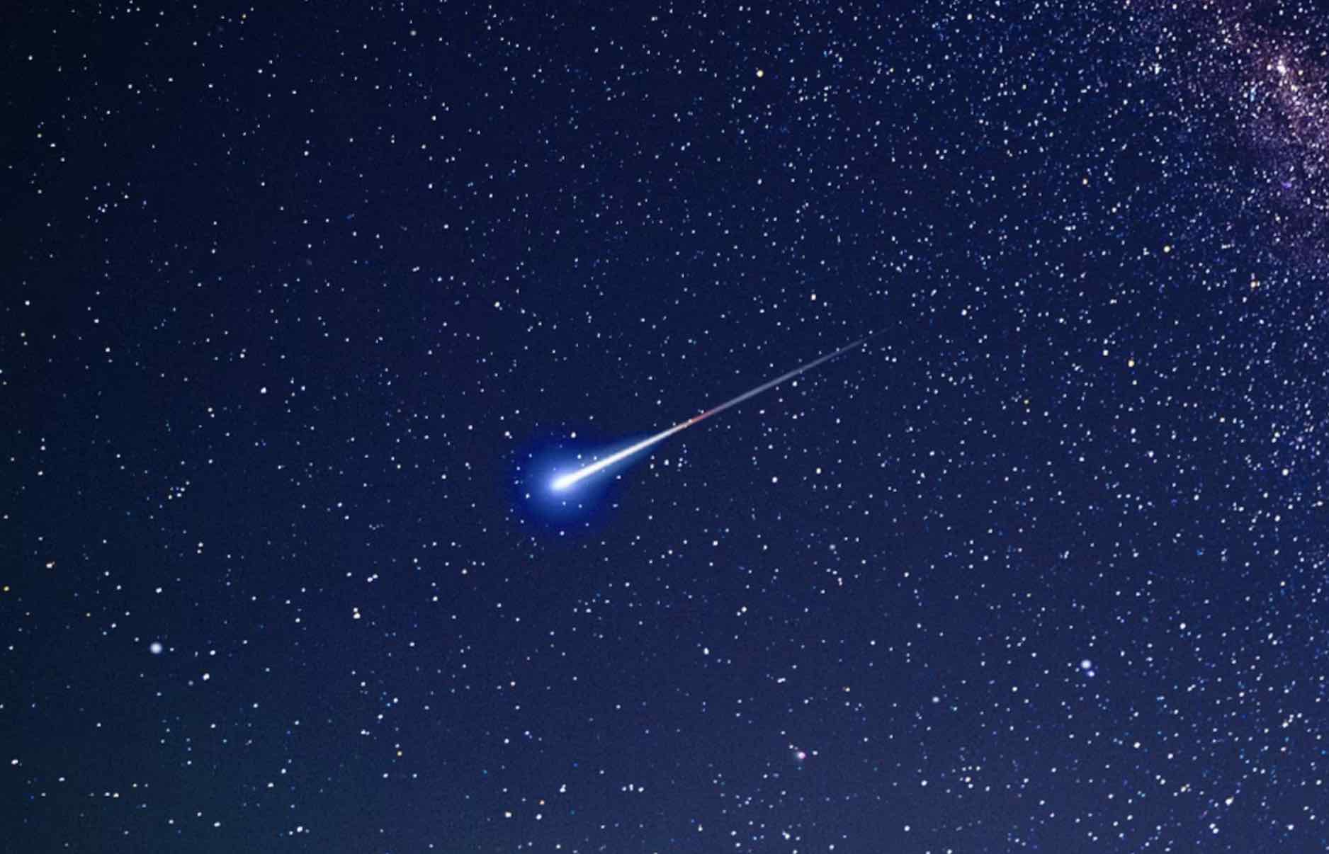 Interstellar meteor or "shooting star."