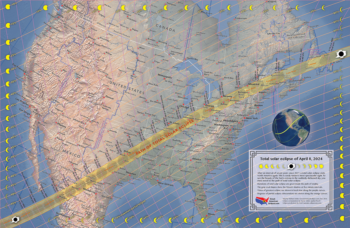 nasa total solar eclipse 2024 path of totality