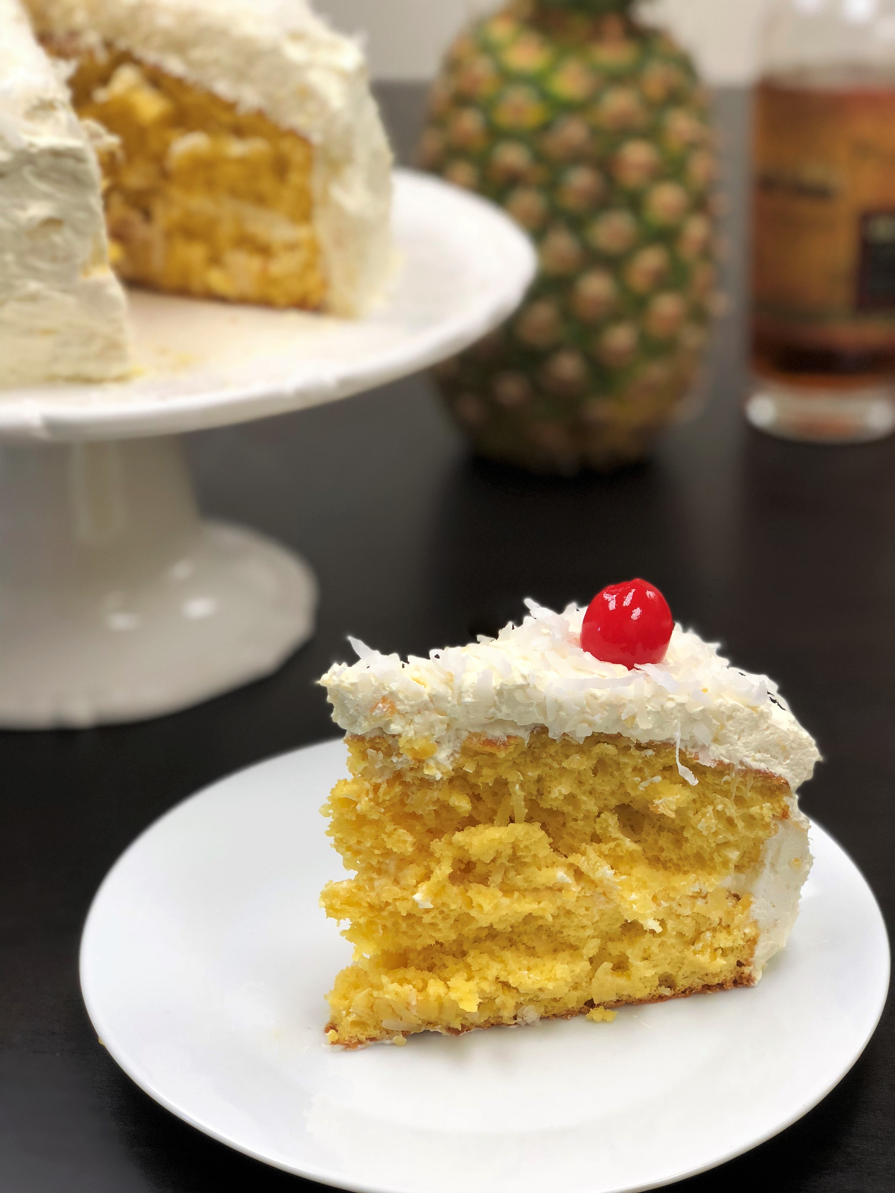 Piña Colada Pineapple Rum Cake Recipe | Old Farmer&amp;#39;s Almanac