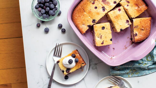 Blueberry lemon ricotta cake