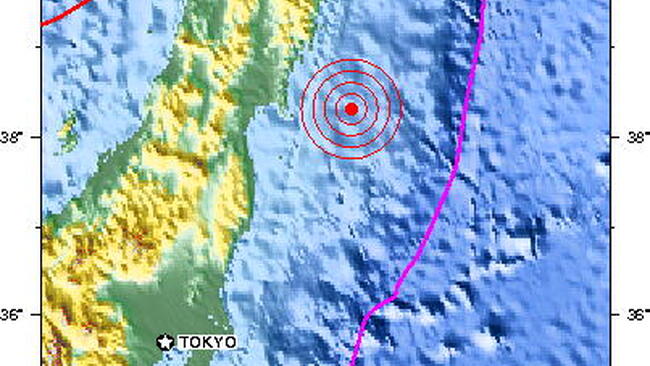 Earthquake in Japan on a doppler