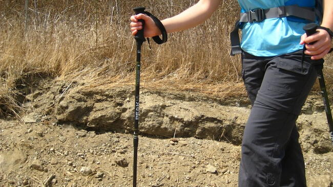 walking with Trekking Poles 