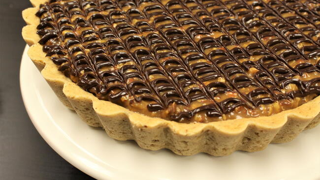 Caramel Turtle Tart