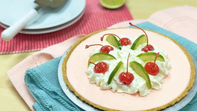 Cherry Limeade Ice Cream Pie