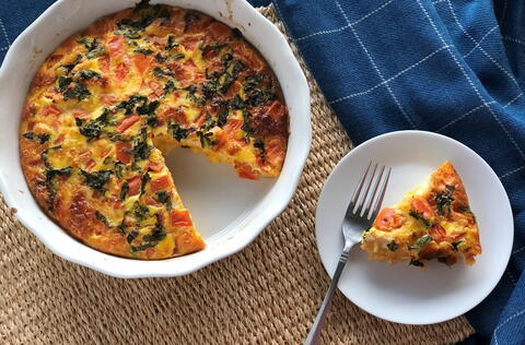Fresh Basil and Tomato Frittata