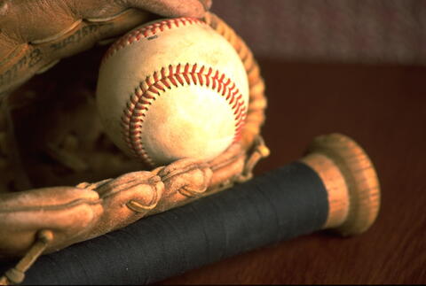 Baseball, Baseball glove, and Baseball bat