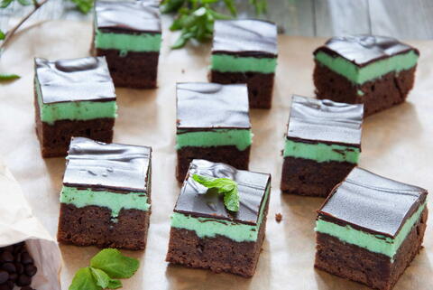 Mint Brownies (or Grasshopper Brownies)