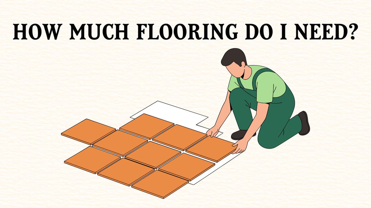 man laying tiles, illustration