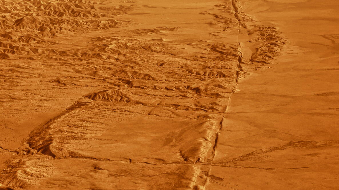 Aerial photograph of the San Andreas Fault 