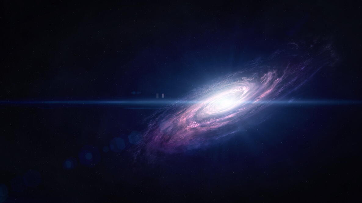 Panoramic view of the galaxy. Spiral Galaxy, beautiful science fiction wallpaper with endless deep space. Elements of this image furnished by NASA