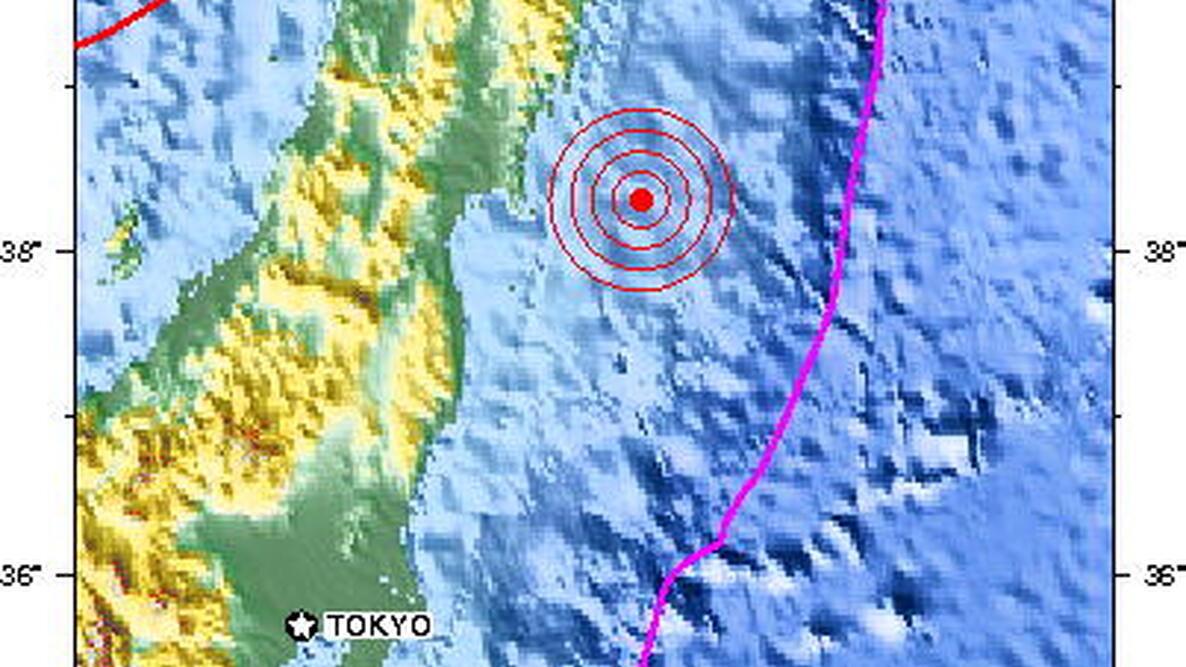 Earthquake in Japan on a doppler