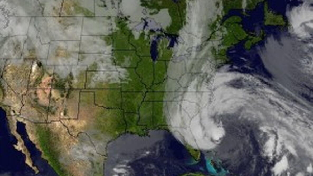 Hurricane Sandy over the United States