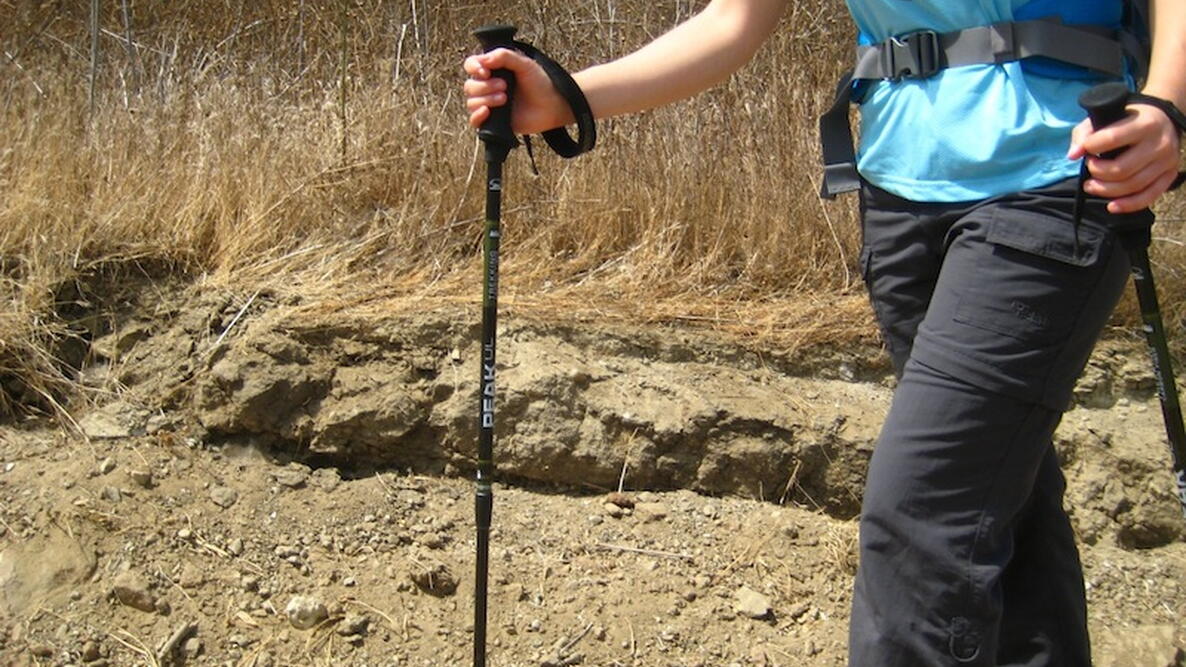 walking with Trekking Poles 