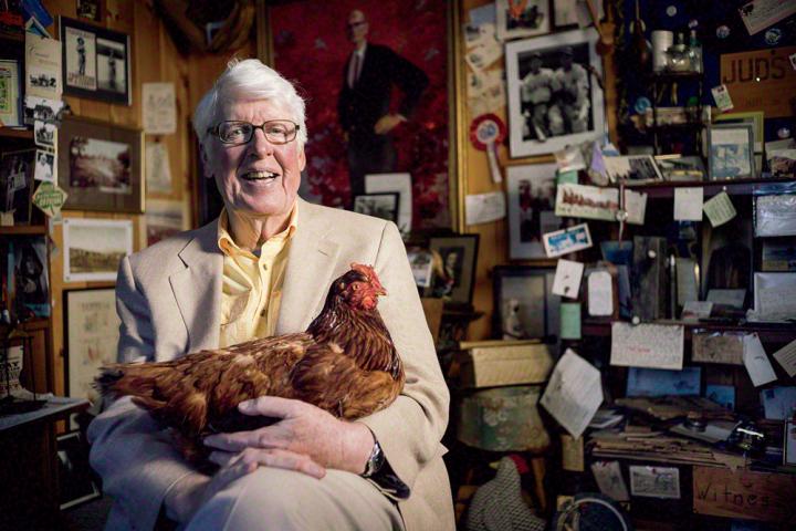 Judson Hale and a chicken