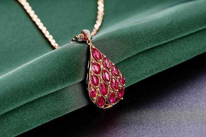 Ruby-studded necklace