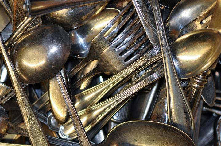 Polished silverware