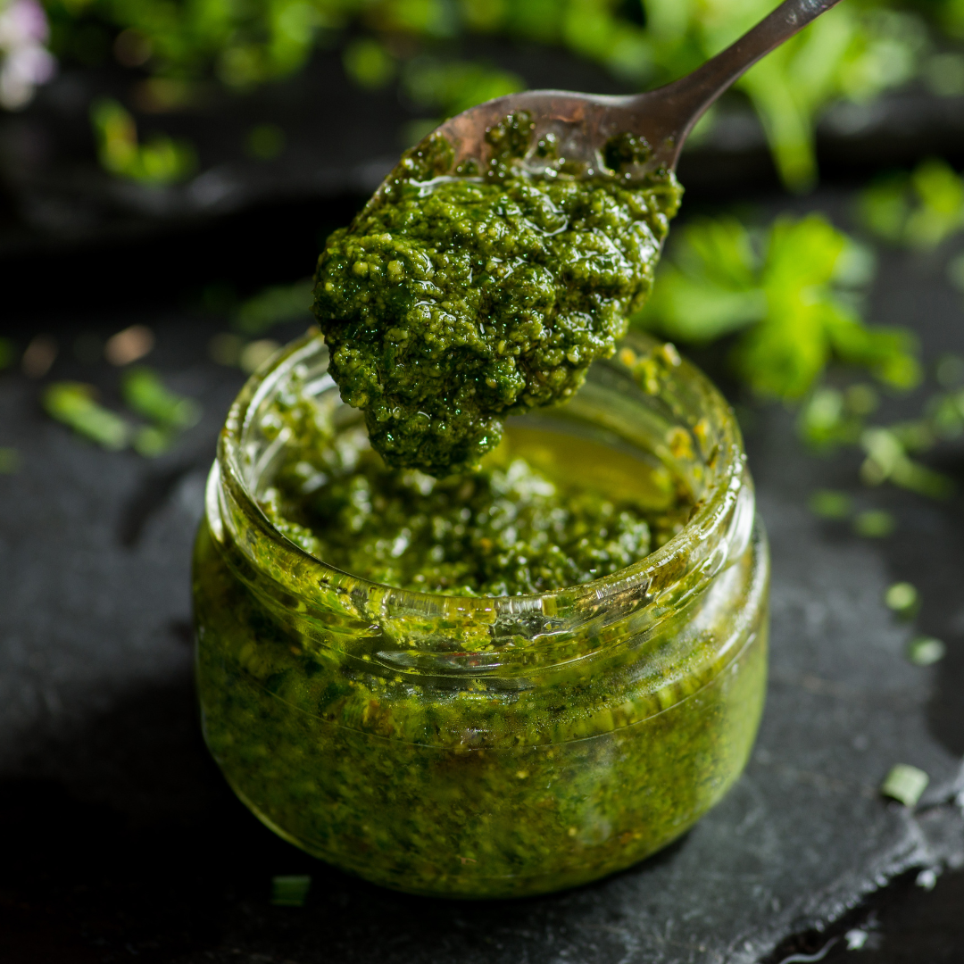 chickweed pesto