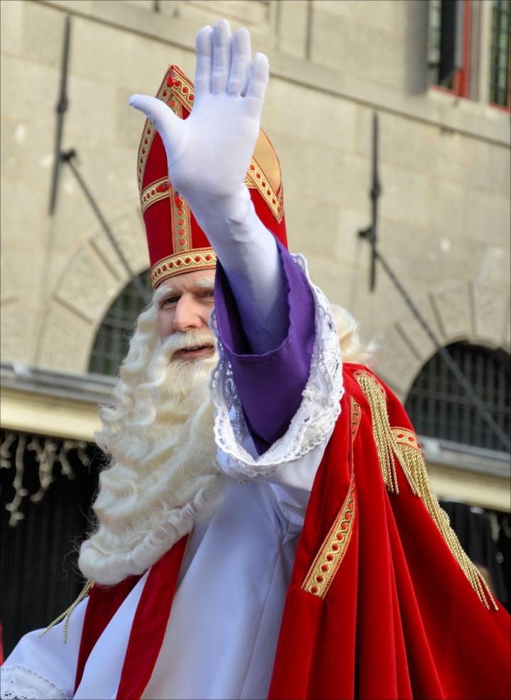  a fellow dressed as St. Nicholas