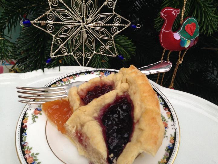 slice of Ephiphany Tart on a plate