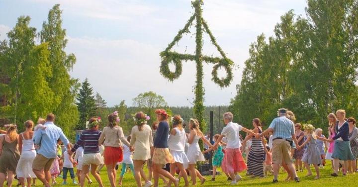 A Midsommar celebration in Stockholm, Sweden. ArtesiaWells/Getty Images