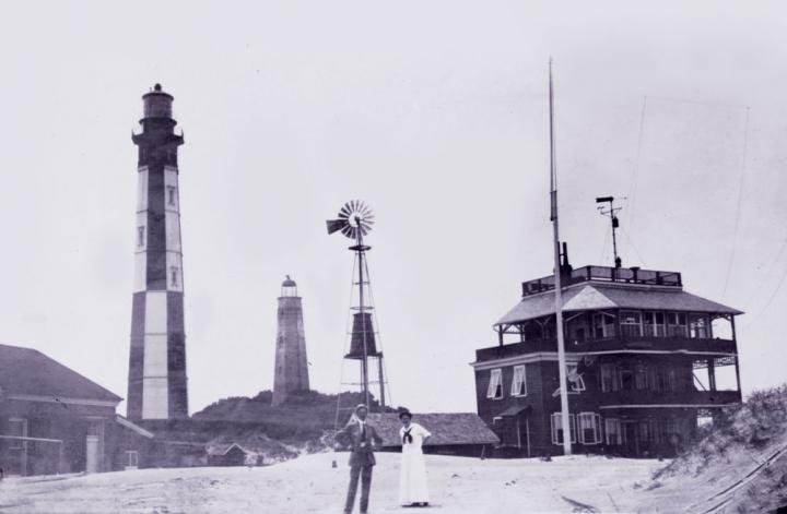 The weather station at Cape Henry, Virginia, circa 1900. Photo by NOAA