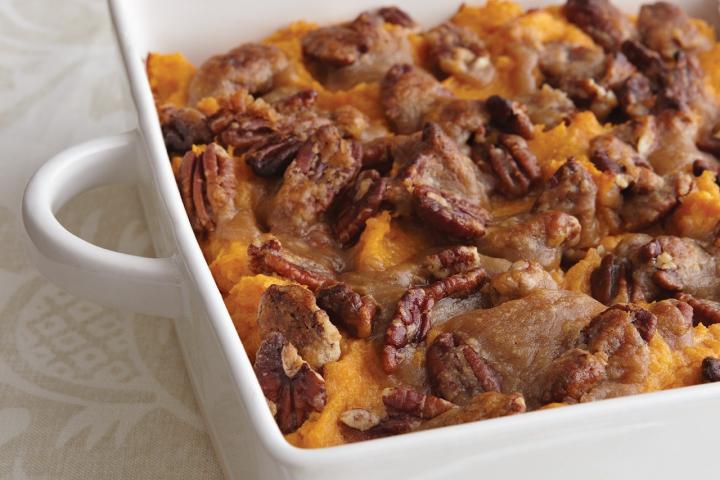 Pecan-Crusted Sweet Potato Casserole. Photo by Becky Luigart-Stayner